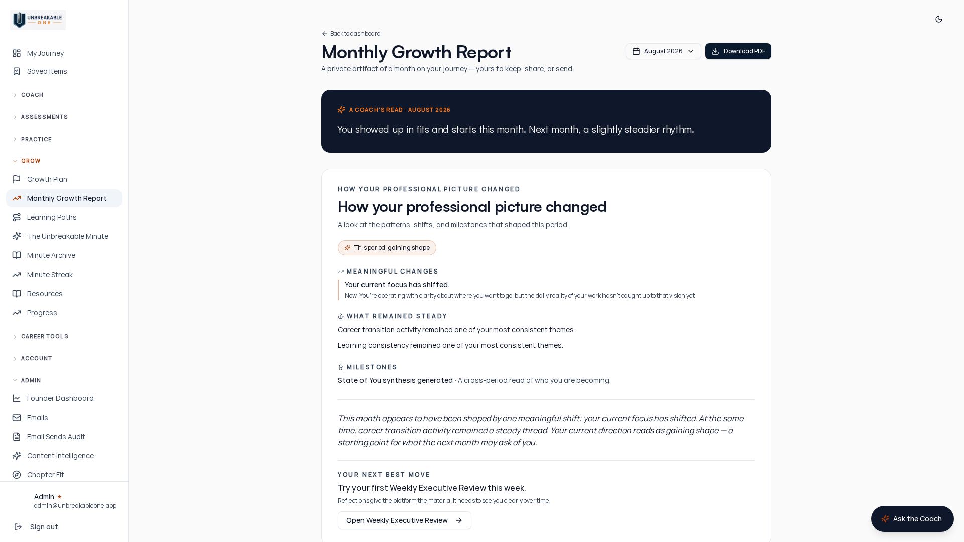 Monthly Growth Report